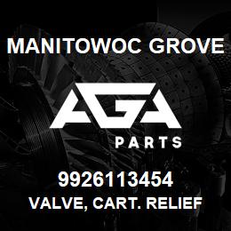 9926113454 Manitowoc Grove VALVE, CART. RELIEF @ 3900 PSI | AGA Parts