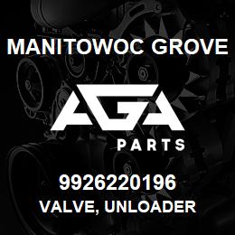 9926220196 Manitowoc Grove VALVE, UNLOADER | AGA Parts