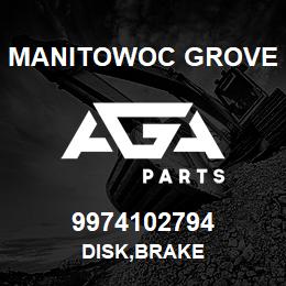 9974102794 Manitowoc Grove DISK,BRAKE | AGA Parts