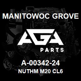 A-00342-24 Manitowoc Grove NUTHM M20 CL6 | AGA Parts