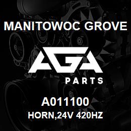 A011100 Manitowoc Grove HORN,24V 420HZ | AGA Parts