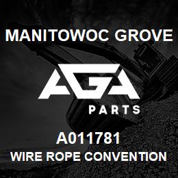 A011781 Manitowoc Grove WIRE ROPE CONVENTIONAL | AGA Parts