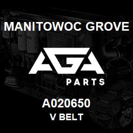 A020650 Manitowoc Grove V BELT | AGA Parts