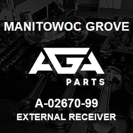 A-02670-99 Manitowoc Grove EXTERNAL RECEIVER | AGA Parts