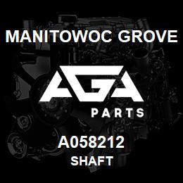 A058212 Manitowoc Grove SHAFT | AGA Parts