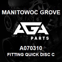 A070310 Manitowoc Grove FITTING QUICK DISC COUPLER | AGA Parts