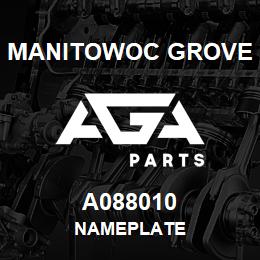 A088010 Manitowoc Grove NAMEPLATE | AGA Parts