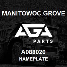 A088020 Manitowoc Grove NAMEPLATE | AGA Parts