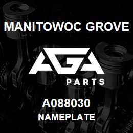 A088030 Manitowoc Grove NAMEPLATE | AGA Parts