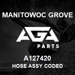 A127420 Manitowoc Grove HOSE ASSY CODED | AGA Parts