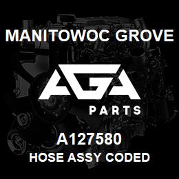 A127580 Manitowoc Grove HOSE ASSY CODED | AGA Parts