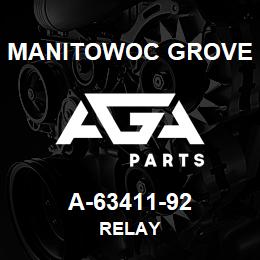 A-63411-92 Manitowoc Grove RELAY | AGA Parts