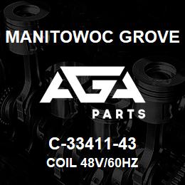 C-33411-43 Manitowoc Grove COIL 48V/60HZ | AGA Parts