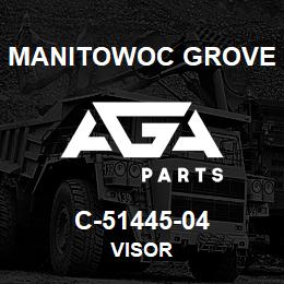 C-51445-04 Manitowoc Grove visor | AGA Parts