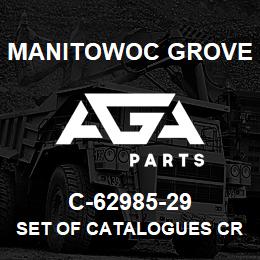 C-62985-29 Manitowoc Grove SET OF CATALOGUES CRANES GMA > 1992 | AGA Parts