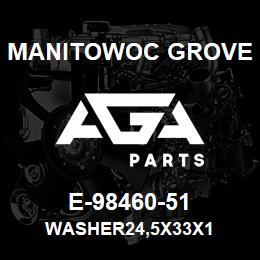 E-98460-51 Manitowoc Grove WASHER24,5x33x1 | AGA Parts