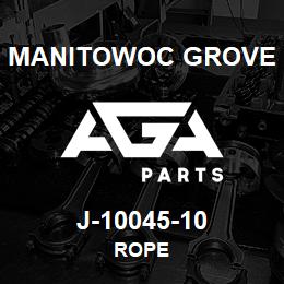 J-10045-10 Manitowoc Grove ROPE | AGA Parts