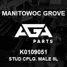 K0109051 Manitowoc Grove STUD CPLG. MALE 8L | AGA Parts