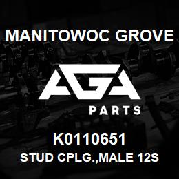 K0110651 Manitowoc Grove STUD CPLG.,MALE 12S | AGA Parts