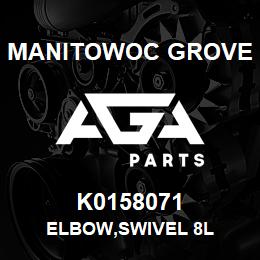 K0158071 Manitowoc Grove ELBOW,SWIVEL 8L | AGA Parts