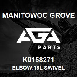 K0158271 Manitowoc Grove ELBOW,18L SWIVEL | AGA Parts