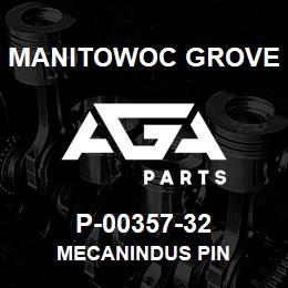 P-00357-32 Manitowoc Grove MECANINDUS PIN | AGA Parts