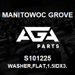 S101225 Manitowoc Grove WASHER,FLAT,1.5IDX3.5ODX.18,BR | AGA Parts