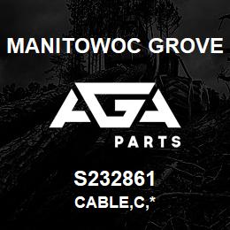 S232861 Manitowoc Grove CABLE,C,* | AGA Parts