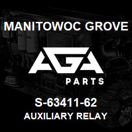 S-63411-62 Manitowoc Grove AUXILIARY RELAY | AGA Parts