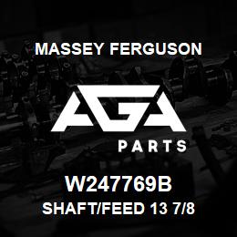 W247769B Massey Ferguson SHAFT/FEED 13 7/8 | AGA Parts