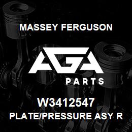 W3412547 Massey Ferguson PLATE/PRESSURE ASY REMAN | AGA Parts