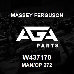 W437170 Massey Ferguson MAN/OP 272 | AGA Parts