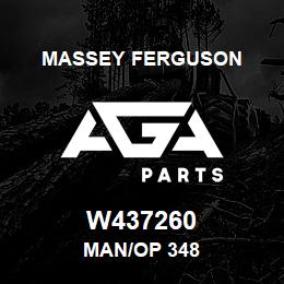 W437260 Massey Ferguson MAN/OP 348 | AGA Parts