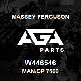 W446546 Massey Ferguson MAN/OP 7600 | AGA Parts