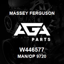 W446577 Massey Ferguson MAN/OP 9720 | AGA Parts