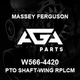 W566-4420 Massey Ferguson PTO SHAFT-WING RPLCMT CL | AGA Parts