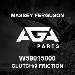 W59015000 Massey Ferguson CLUTCH/9 FRICTION | AGA Parts