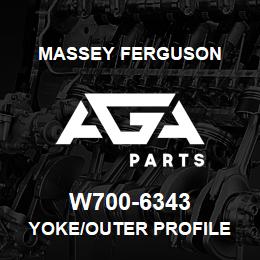 W700-6343 Massey Ferguson YOKE/OUTER PROFILE | AGA Parts