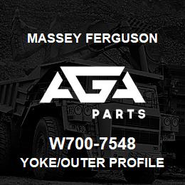 W700-7548 Massey Ferguson YOKE/OUTER PROFILE | AGA Parts