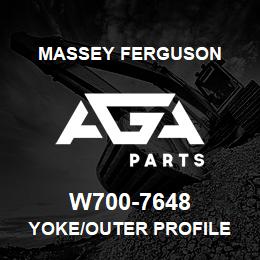 W700-7648 Massey Ferguson YOKE/OUTER PROFILE | AGA Parts