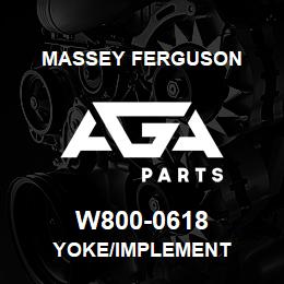 W800-0618 Massey Ferguson YOKE/IMPLEMENT | AGA Parts