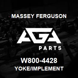 W800-4428 Massey Ferguson YOKE/IMPLEMENT | AGA Parts