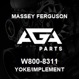 W800-8311 Massey Ferguson YOKE/IMPLEMENT | AGA Parts