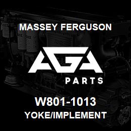 W801-1013 Massey Ferguson YOKE/IMPLEMENT | AGA Parts