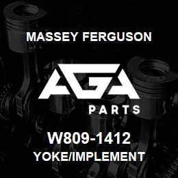 W809-1412 Massey Ferguson YOKE/IMPLEMENT | AGA Parts