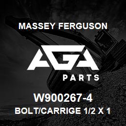 W900267-4 Massey Ferguson BOLT/CARRIGE 1/2 X 1 | AGA Parts