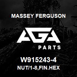 W915243-4 Massey Ferguson NUT/1-8,FIN.HEX | AGA Parts