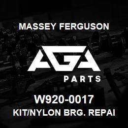 W920-0017 Massey Ferguson KIT/NYLON BRG. REPAIR | AGA Parts