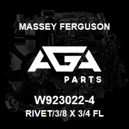 W923022-4 Massey Ferguson RIVET/3/8 X 3/4 FL | AGA Parts