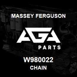 W980022 Massey Ferguson CHAIN | AGA Parts